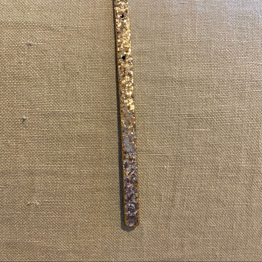 Gold Glitter Skinny Belt - M/L - Picture 3 of 5